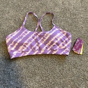 Soybu Chloe Sports Bra Orchid Tie Die NWT